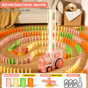 Automatic Domino Train Set for Kids | STEM Building & Chain Reaction Toy