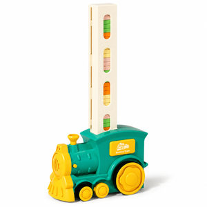Automatic Domino Train Set for Kids | STEM Building & Chain Reaction Toy