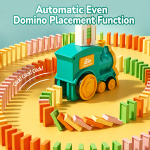 Automatic Domino Train Set for Kids | STEM Building & Chain Reaction Toy