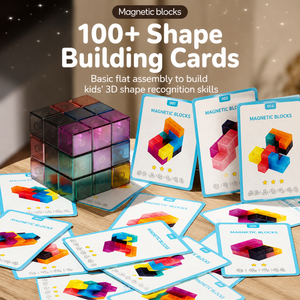 Magnetic Cube Building Block Set (54 Cards Edition)