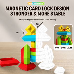 Wooden Pyramid Building Blocks Set for Kids | Creative STEM Balance Toy